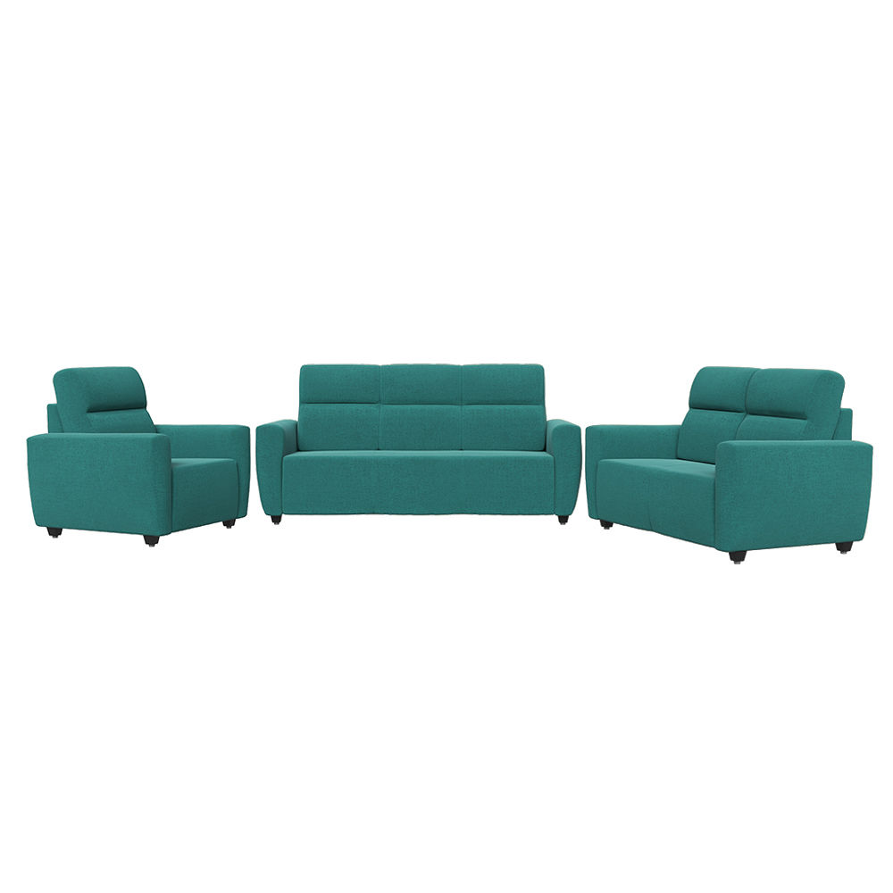 Wakefit Belize sofa set- (3+2+1) - Reflection Aqua Blue